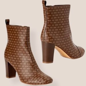 Blocked Heel Booties